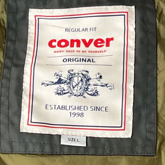 RARE CONVER Men's Down Parka 80%Down 20% Feather Long Premium Winter Coat Size L - Picture 7 of 13